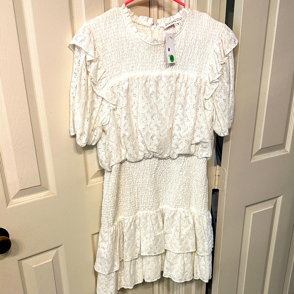 Charming White Dress new w tags! Looks like Love Shack!